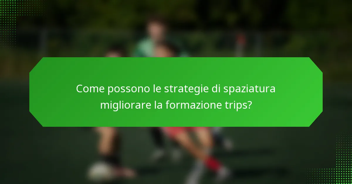 Come possono le strategie di spaziatura migliorare la formazione trips?