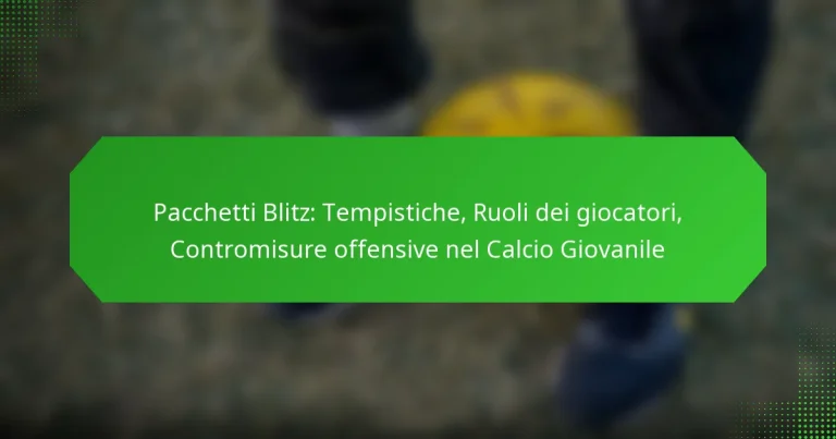 Pacchetti Blitz: Tempistiche, Ruoli dei giocatori, Contromisure offensive nel Calcio Giovanile