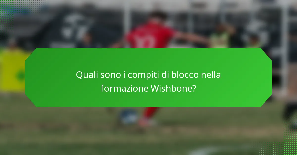 Quali sono i compiti di blocco nella formazione Wishbone?